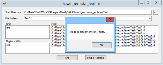 Replace Text In Files